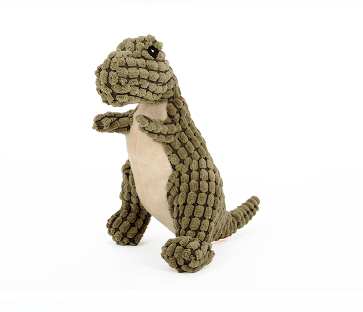 Juguete interactivo para perros de dinosaurio de lana gigante con chirridos - ¡Perfecto para perros grandes!