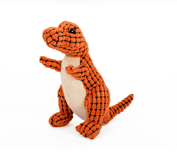 Juguete interactivo para perros de dinosaurio de lana gigante con chirridos - ¡Perfecto para perros grandes!