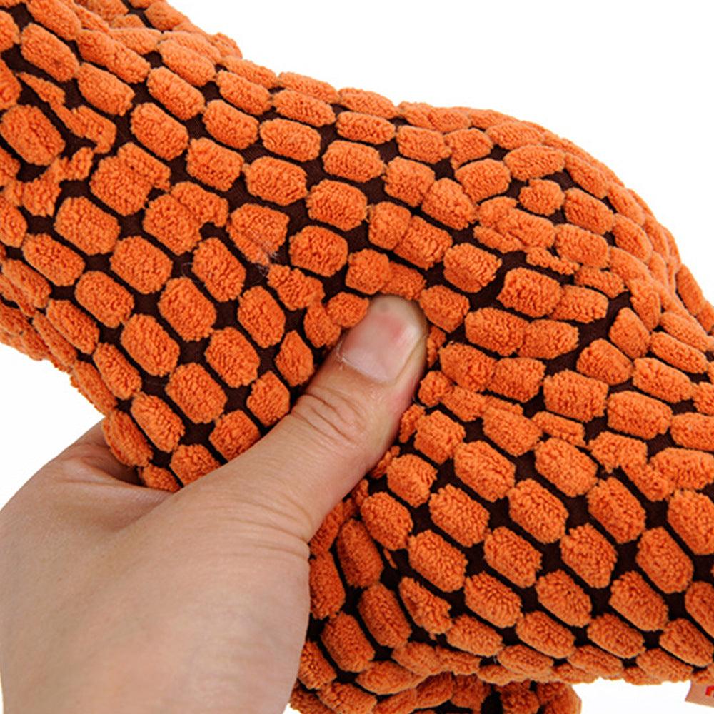 Juguete interactivo para perros de dinosaurio de lana gigante con chirridos - ¡Perfecto para perros grandes!
