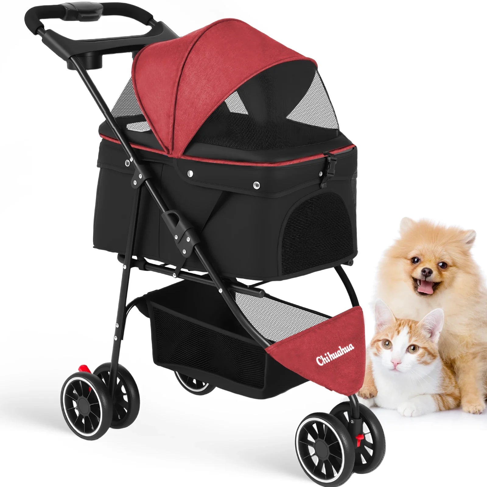 Carrito de Mascotas Plegable