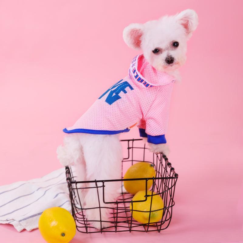 Chaleco transpirable de malla con capucha para perros - Elegante camisa de verano para perros pequeños