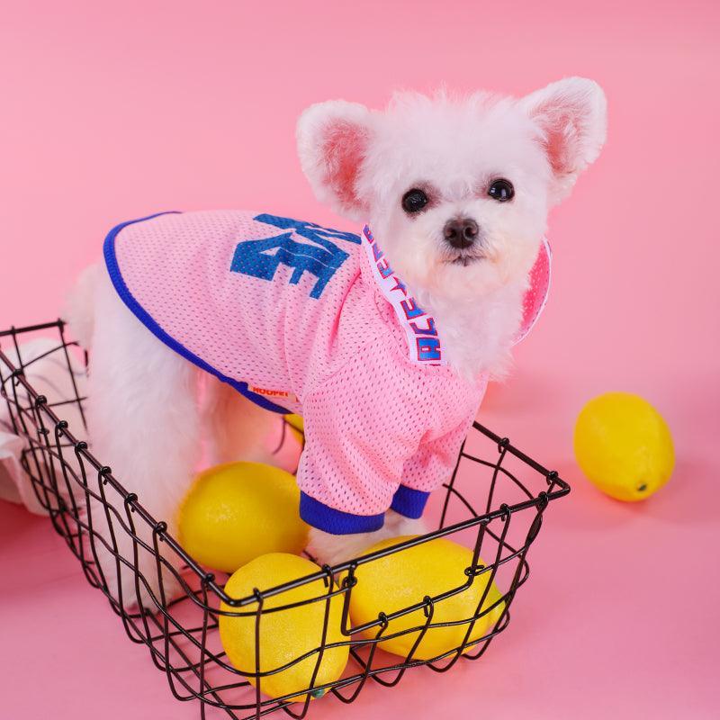 Chaleco transpirable de malla con capucha para perros - Elegante camisa de verano para perros pequeños