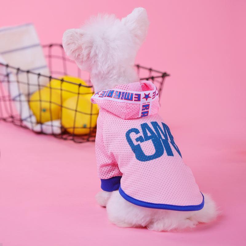Chaleco transpirable de malla con capucha para perros - Elegante camisa de verano para perros pequeños