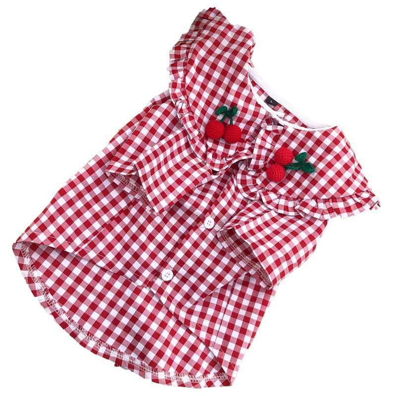 Camisa de verano a cuadros para perros: elegante y transpirable para perros pequeños