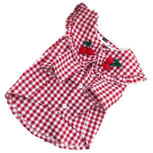 Camisa de verano a cuadros para perros: elegante y transpirable para perros pequeños